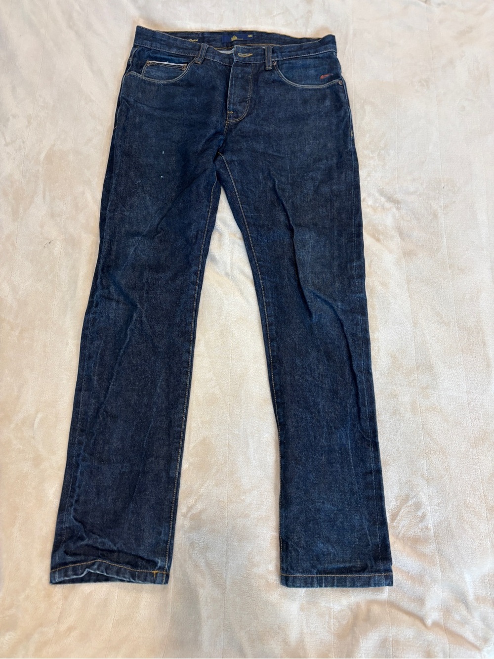 Admiral Selvedge Heavyweight Men's Dark Blue Straight-Leg Jeans
